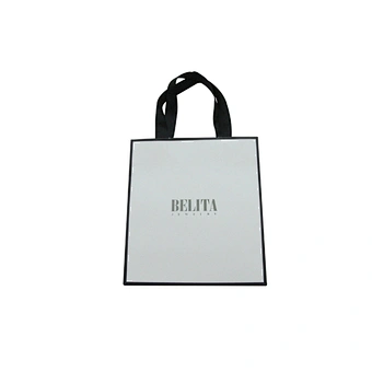 Black and White Eco-Friendly High-end Shopping Bag with Your Logo