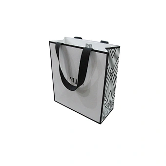 Black and White Eco-Friendly High-end Shopping Bag with Your Logo