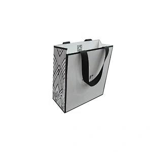 Black and White Eco-Friendly High-end Shopping Bag with Your Logo