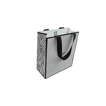 Black and White Eco-Friendly High-end Shopping Bag with Your Logo