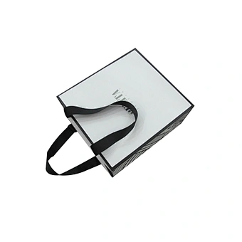 Black and White Eco-Friendly High-end Shopping Bag with Your Logo